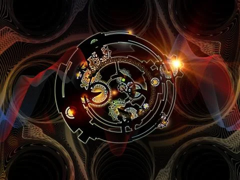 Inner Life of Digital Processing 스톡 일러스트