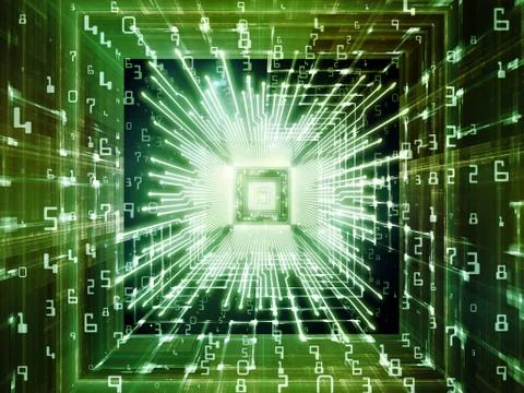 Inner Life of Digital Processor 스톡 일러스트