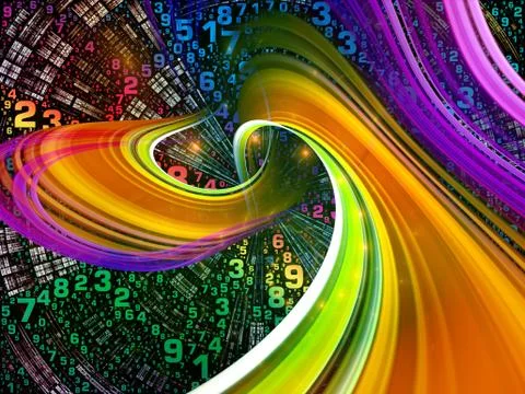 Inner Life of Digital World Stock Illustration