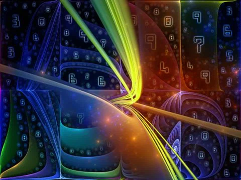 Inner Life of Digital World Stock Illustration