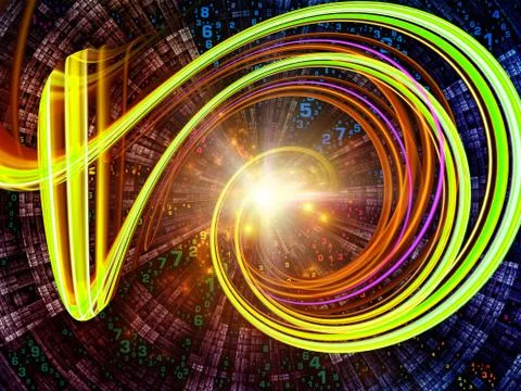 Inner Life of Digital World Stock Illustration