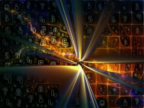 Inner Life of Digital World 스톡 일러스트