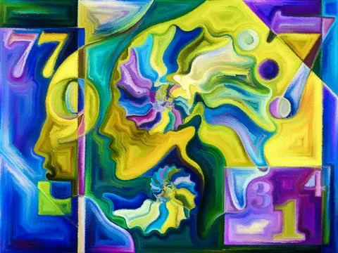 Inner Life of Division Stock Illustration