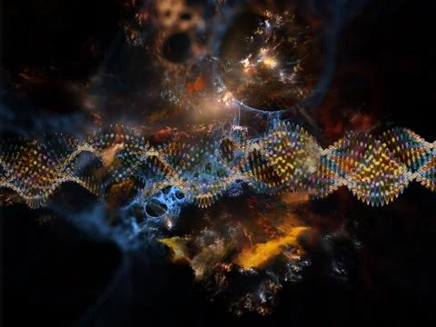 Inner Life of DNA Stock Illustration