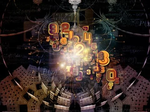 Inner Life of Math Design Stock Illustration