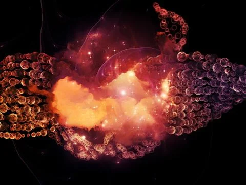 Inner Life of Microcosm Stock Illustration