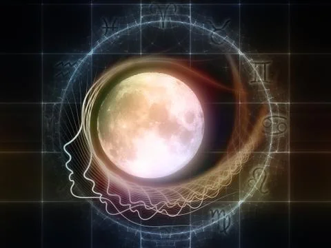 Inner Life of the Moon Stockillustratie