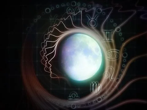 Inner Life of the Moon Stock Illustration
