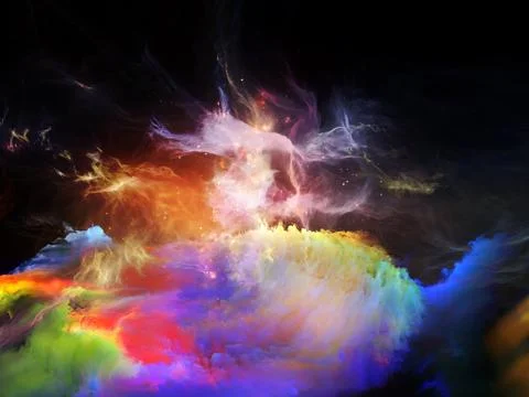 Inner Life of Nebulae Stock Illustration