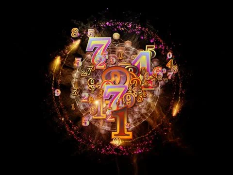 Inner Life of Numbers Stock Illustration