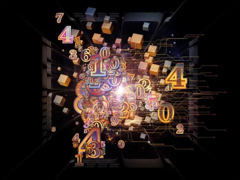 Inner Life of Numbers 스톡 일러스트