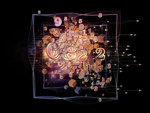 Inner Life of Numbers 스톡 일러스트