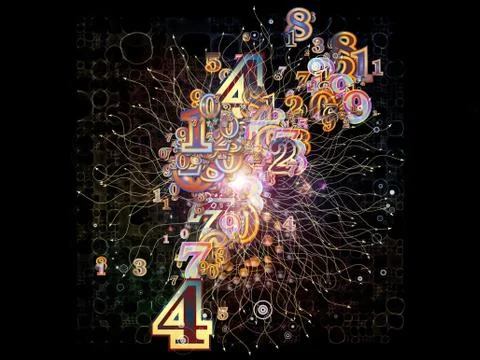 Inner Life of Numbers Stock Illustration