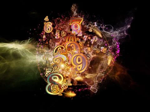 Inner Life of Numbers Stock Illustration