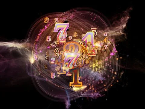 Inner Life of Numbers Stock Illustration