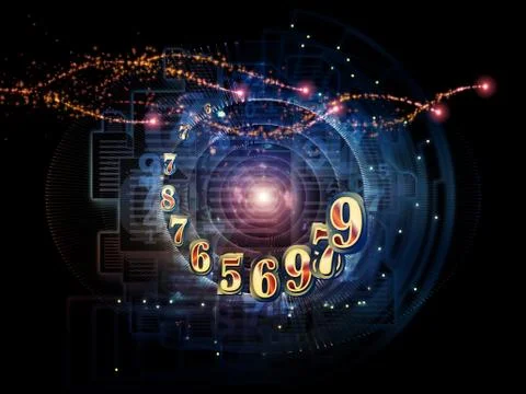 Inner Life of Numbers Stock Illustration