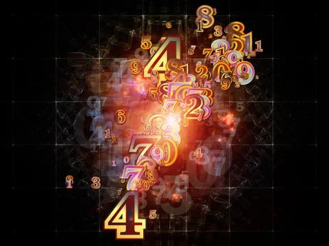 Inner Life of Numbers Stock Illustration
