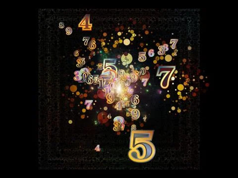 Inner Life of Numbers Stock Illustration