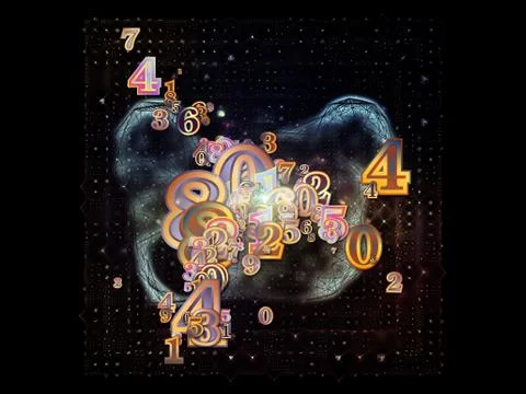 Inner Life of Numbers Stock Illustration