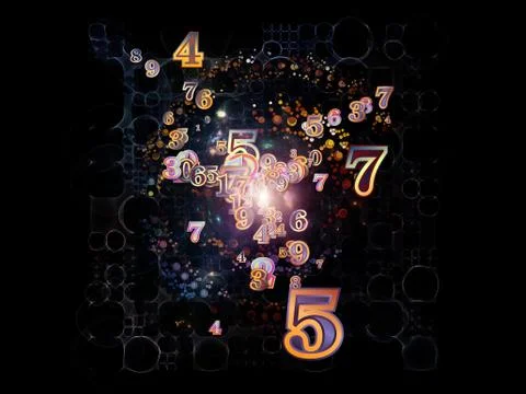 Inner Life of Numbers Stock Illustration