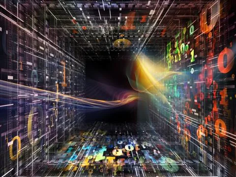 Inner Life of Numbers Stock Illustration