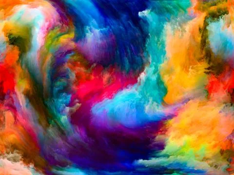 Inner Life of Paint Stock Illustration
