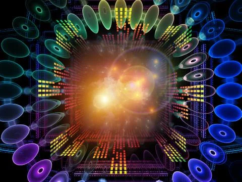 Inner Life of Quantum Space Illustrazione stock
