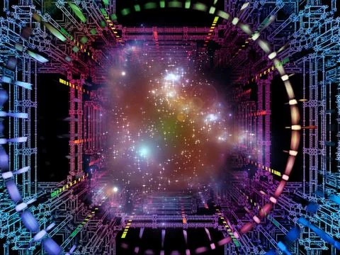 Inner Life of Quantum Space Illustrazione stock