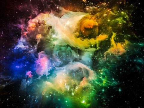 Inner Life of Space Stock Illustration