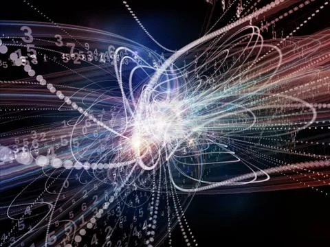 Inner Life of Wave Particle Stock Illustration