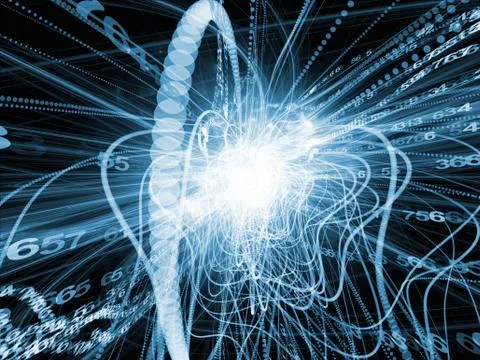 Inner Life of Wave Particle Illustrazione stock