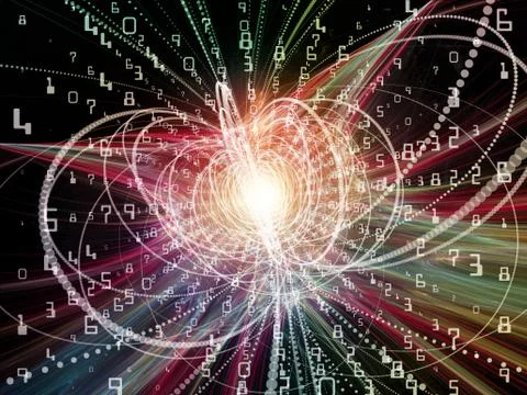 Inner Life of Wave Particle Stock Illustration