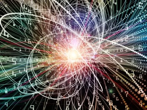 Inner Life of Wave Particle Stock Illustration