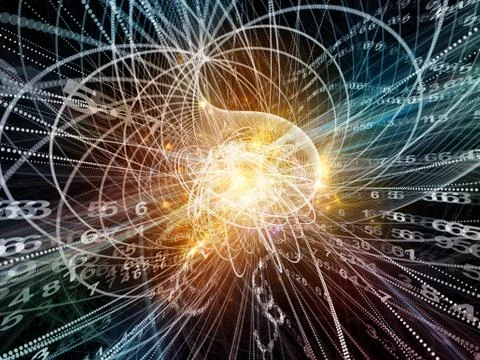 Inner Life of Wave Particle Stock Illustration