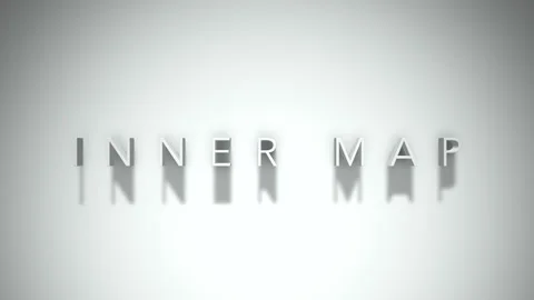 Inner map 3D title animation with shadows on a white background Stock-Footage 297800739