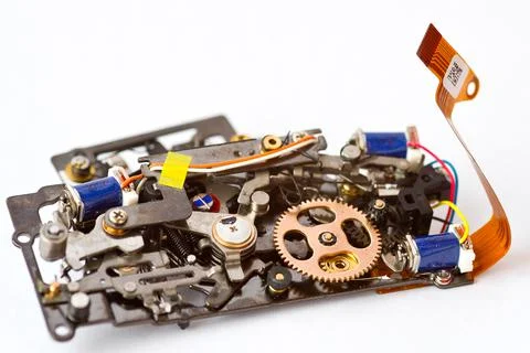 Inner mechanism of a camera Stock Photos