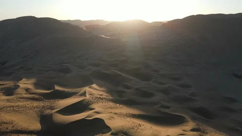 Inner Mongolia- Badain Jaran - Sunset Move to the sun Stock Footage 167767831
