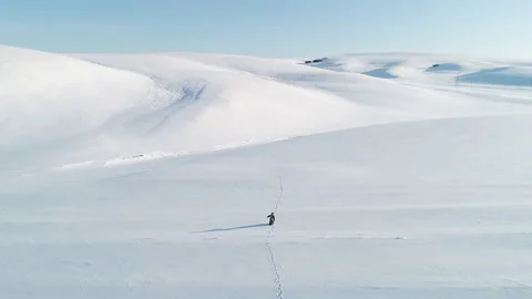 Inner Mongolia winter north china landscape Stock Footage 139824796