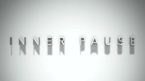 Inner pause 3D title animation with shadows on a white background Stock Footage 296913715