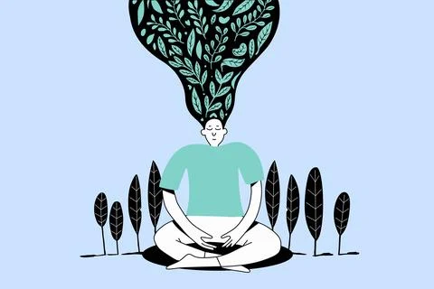 Inner Peace Illustration 스톡 일러스트