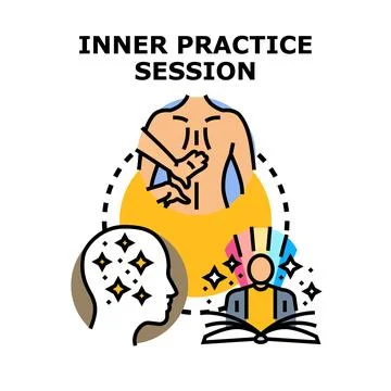 Inner practice session for holistic self improvement Stock Illustration