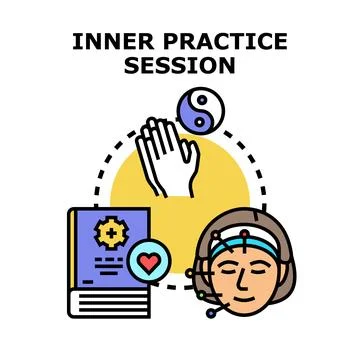 Inner practice session for self improvement and holistic well being Stockillustratie