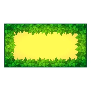 Inner rectangle leaves frame Stock Illustration