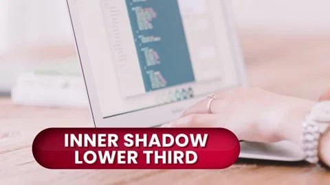 Inner Shadow Lower Third After Effects stock
