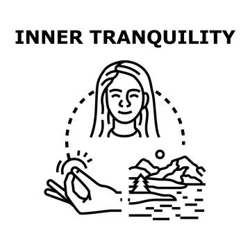 Inner tranquility concept for mental harmony Ilustración de archivo