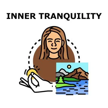 Inner tranquility concept for mental harmony Ilustración de archivo