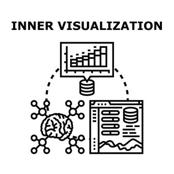 Inner visualization of data analysis and business intelligence Stock Illustration