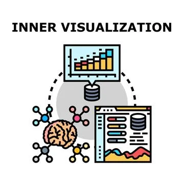 Inner visualization of data analysis and business intelligence Stock Illustration