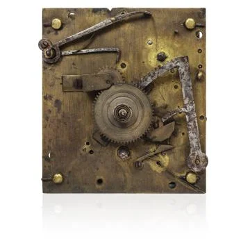 Inner workings of an old fashioned clock 写真素材