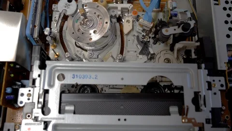 Inner workings of a VCR video tape deck Stock Footage 88148848